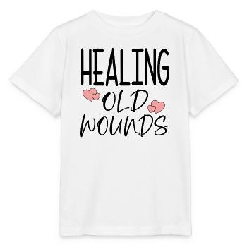 Citation sur la cicatrisation des vieilles blessures - T-shirt bio MINI CREATOR Stanley/Stella Enfant - blanc - Devant - Maike (125cm)