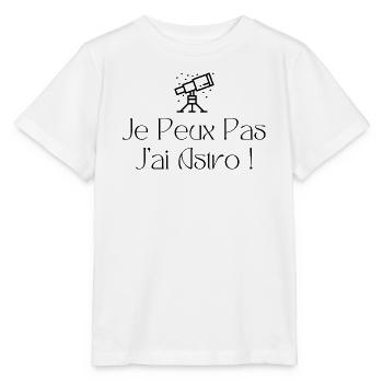 Je peux pas j’ai astro - T-shirt bio MINI CREATOR Stanley/Stella Enfant - blanc - Devant - Maike (125cm)