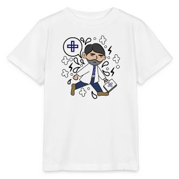 Médecin Carrière Bourreau de travail Emploi Travail Profession Succès - T-shirt bio MINI CREATOR Stanley/Stella Enfant - blanc - Devant - Maike (125cm)
