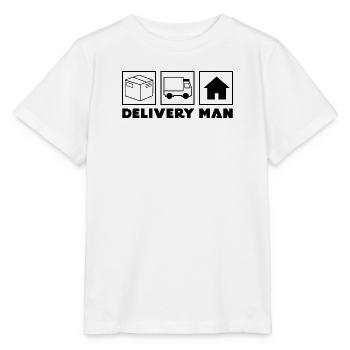 Zusteller Job Angestellter Karriere Statement - Stanley/Stella Kinder T-Shirt MINI CREATOR  - Weiß - Vorne - Maike (125cm)