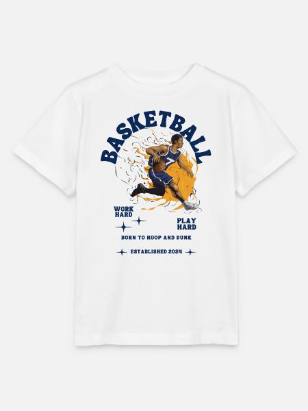 Dynamische Basketballspieler-Illustration - Stanley/Stella Kinder T-Shirt MINI CREATOR - Weiß