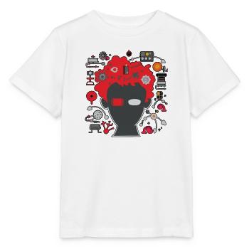 Geek 02 R - Stanley/Stella Kinder T-Shirt MINI CREATOR  - Weiß - Vorne - Maike (125cm)