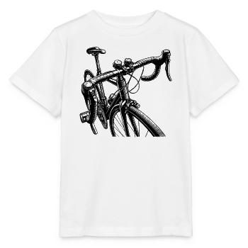 Rennrad Fahrrad Radsport Skizze schwarz weiss - Stanley/Stella Kinder T-Shirt MINI CREATOR  - Weiß - Vorne - Maike (125cm)