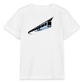 Chemin de fer suspendu de Wuppertal coloré - T-shirt bio MINI CREATOR Stanley/Stella Enfant - blanc - Devant - Maike (125cm)