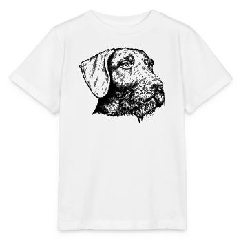 Portrait allemand à poil dur - T-shirt bio MINI CREATOR Stanley/Stella Enfant - blanc - Devant - Maike (125cm)