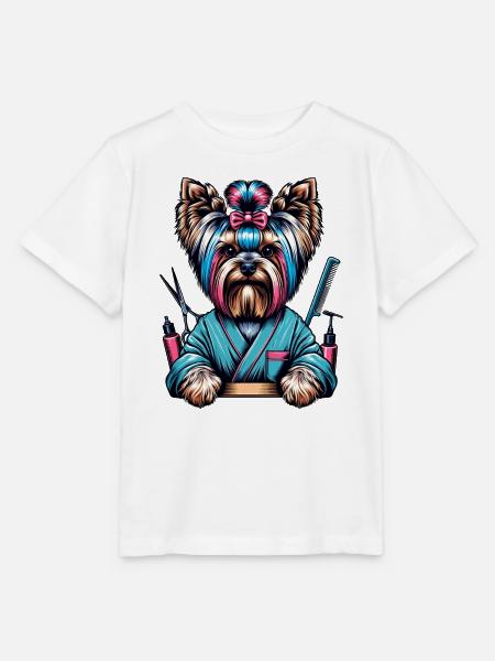 Yorkshire Terrier Friseurin - Stanley/Stella Kinder T-Shirt MINI CREATOR - Weiß