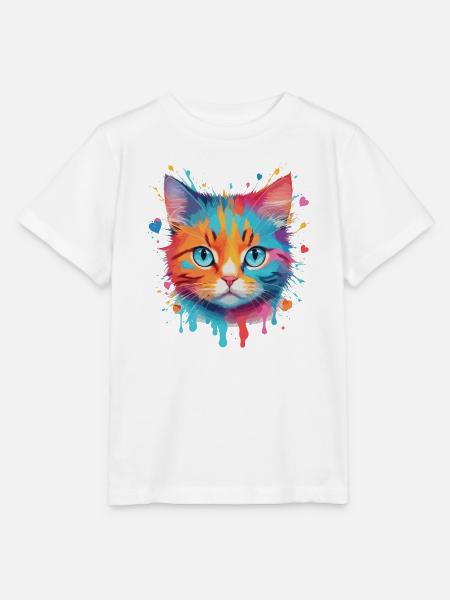Niedliche Katze - Stanley/Stella Kinder T-Shirt MINI CREATOR - Weiß