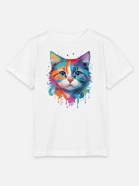 Niedliche Katze - Stanley/Stella Kinder T-Shirt MINI CREATOR - Weiß