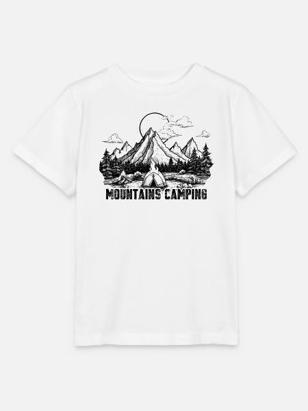 Camping in den Bergen - Stanley/Stella Kinder T-Shirt MINI CREATOR - Weiß