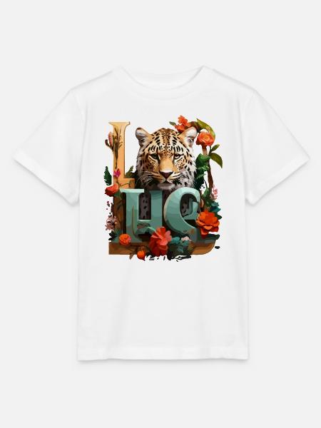 Tiger und Blumen Liebe - Stanley/Stella Kinder T-Shirt MINI CREATOR - Weiß