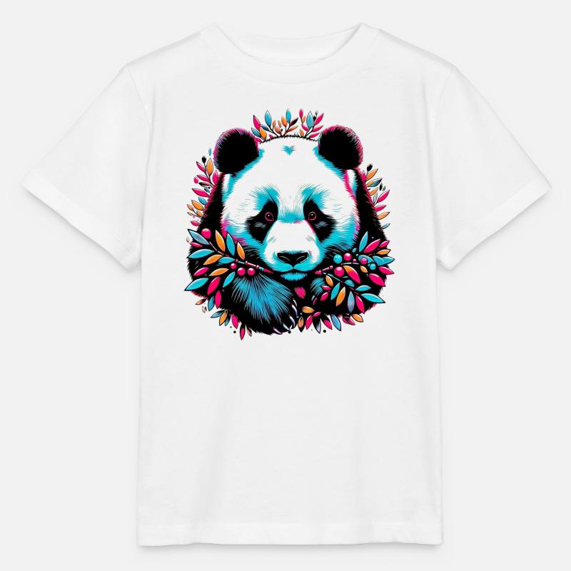 Panda - Stanley/Stella Kinder T-Shirt MINI CREATOR  - Weiß