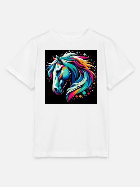 Pferd - Stanley/Stella Kinder T-Shirt MINI CREATOR  - Weiß