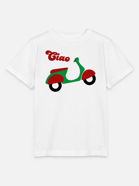 Roller Ciao Italien Urlaub Lebensfreude Fan happy - Stanley/Stella Kinder T-Shirt MINI CREATOR  - Weiß