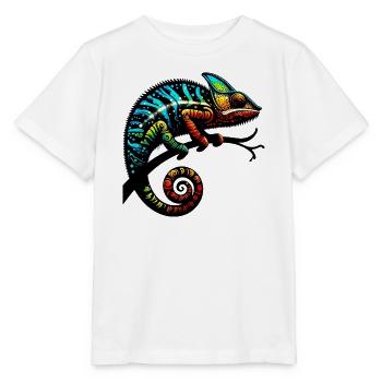 Caméléon - T-shirt bio MINI CREATOR Stanley/Stella Enfant - blanc - Devant - Maike (125cm)