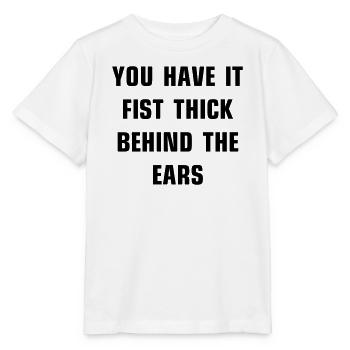Vous l’avez le poing épais derrière les oreilles - T-shirt bio MINI CREATOR Stanley/Stella Enfant - blanc - Devant - Maike (125cm)