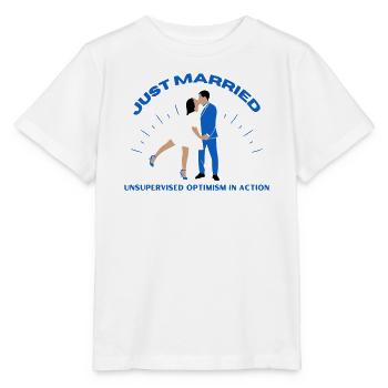 just married | Wedding - Stanley/Stella MINI CREATOR Kids’ T-Shirt - white - Front - Maike (125cm)