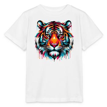 Tigre - T-shirt bio MINI CREATOR Stanley/Stella Enfant - blanc - Devant - Maike (125cm)