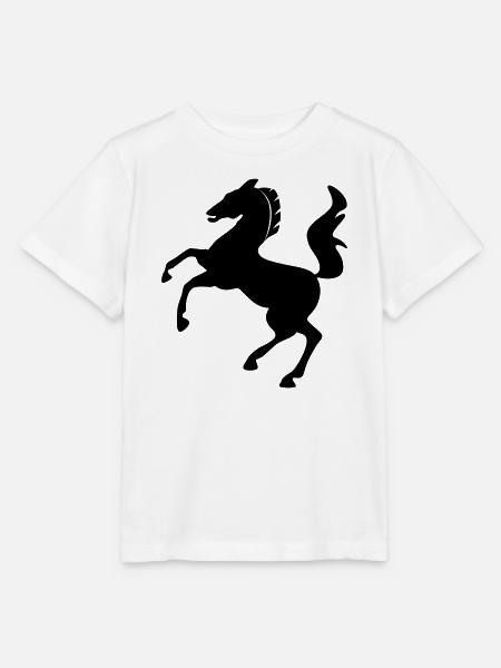 Pferd Symbol dynamisch springend - Stanley/Stella Kinder T-Shirt MINI CREATOR - Weiß