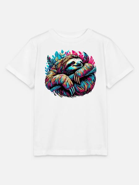 Faultier - Stanley/Stella Kinder T-Shirt MINI CREATOR - Weiß
