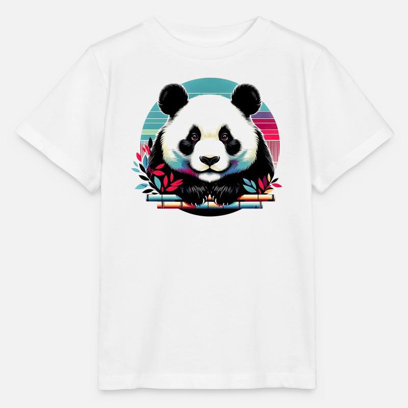 Panda - T-shirt bio MINI CREATOR Stanley/Stella Enfant - blanc