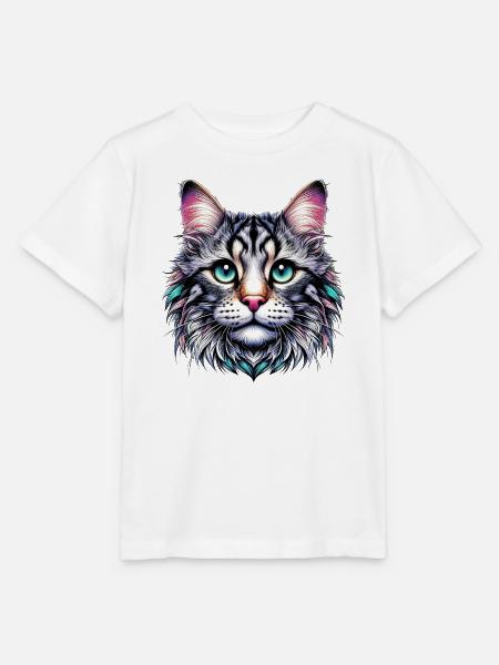 Katze - Stanley/Stella Kinder T-Shirt MINI CREATOR - Weiß
