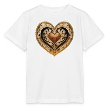 Du bist mein Herz - Stanley/Stella Kinder T-Shirt MINI CREATOR  - Weiß - Vorne - Maike (125cm)