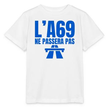 A69, autoroute, Castres, Toulouse - T-shirt bio MINI CREATOR Stanley/Stella Enfant - blanc - Devant - Maike (125cm)