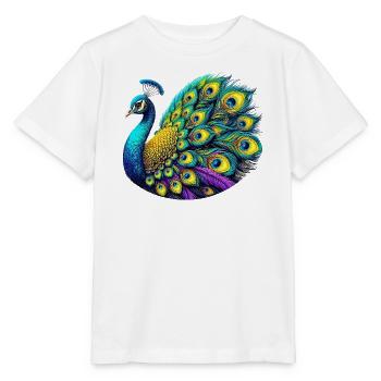 Peacock - Stanley/Stella MINI CREATOR Kids’ T-Shirt - white - Front - Maike (125cm)
