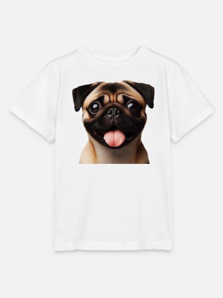 Ein glücklicher Mops - Stanley/Stella Kinder T-Shirt MINI CREATOR - Weiß