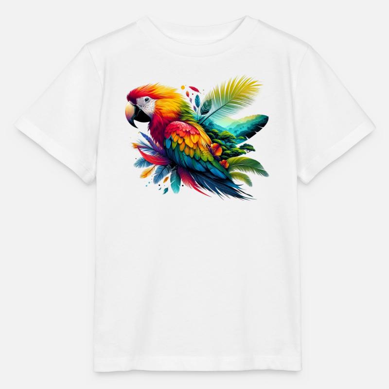 Papagei - Stanley/Stella Kinder T-Shirt MINI CREATOR  - Weiß