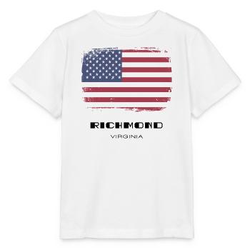 Richmond, Virginia, USA - Stanley/Stella Kinder T-Shirt MINI CREATOR  - Weiß - Vorne - Maike (125cm)