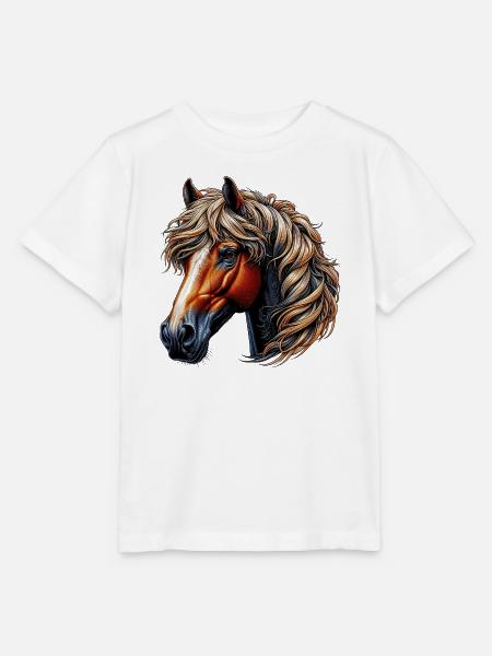 Pferd - Stanley/Stella Kinder T-Shirt MINI CREATOR  - Weiß