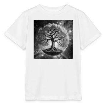L’Yggdrasil Cosmique - T-shirt bio MINI CREATOR Stanley/Stella Enfant - blanc - Devant - Maike (125cm)