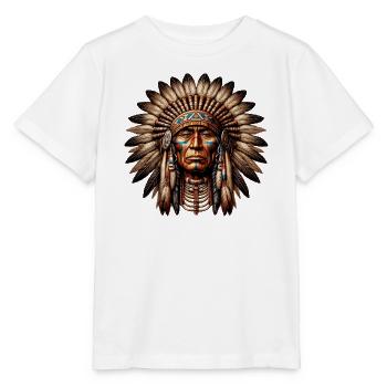 Amerikanisch Indianer Amerikanische Rote Haut - Stanley/Stella Kinder T-Shirt MINI CREATOR  - Weiß - Vorne - Maike (125cm)