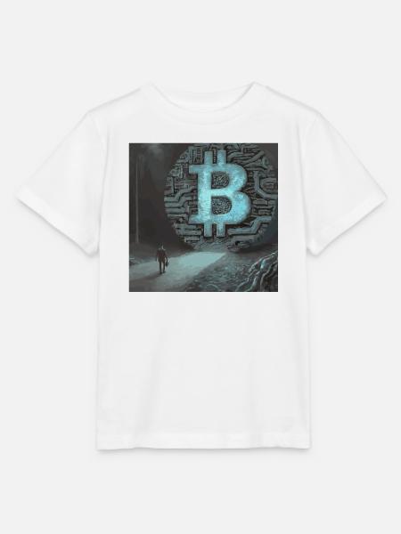 Futuristische Bitcoin-Wandkunst - Stanley/Stella Kinder T-Shirt MINI CREATOR - Weiß