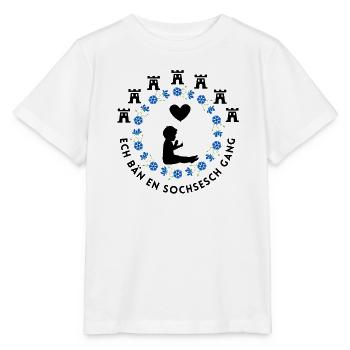 Siebenbürger Kinder Design "Sochsesch Gang" - Stanley/Stella Kinder T-Shirt MINI CREATOR  - Weiß - Vorne - Maike (125cm)