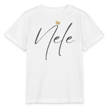 Chemise Princesse Nele – Nom avec la lettre N - T-shirt bio MINI CREATOR Stanley/Stella Enfant - blanc - Devant - Maike (125cm)