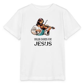 Violinen Akkorde für Jesus Christlicher Gott - Stanley/Stella Kinder T-Shirt MINI CREATOR  - Weiß - Vorne - Maike (125cm)