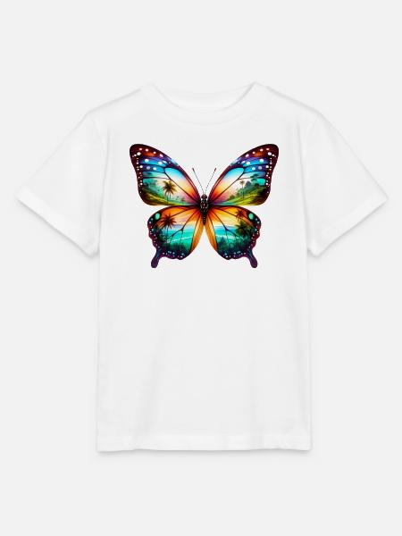 Schmetterling - Stanley/Stella Kinder T-Shirt MINI CREATOR  - Weiß