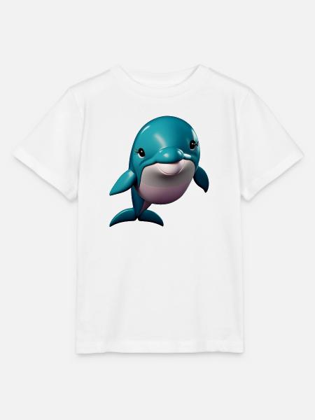 Delphin Mädchen - Stanley/Stella Kinder T-Shirt MINI CREATOR  - Weiß
