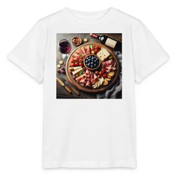Jambon serrano et fromage - T-shirt bio MINI CREATOR Stanley/Stella Enfant - blanc - Devant - Maike (125cm)