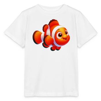 Poisson-clown - T-shirt bio MINI CREATOR Stanley/Stella Enfant - blanc - Devant - Maike (125cm)