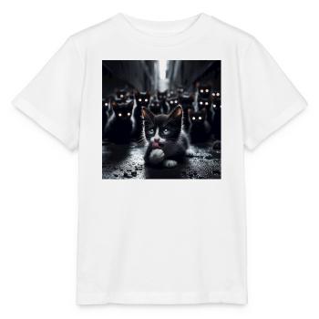 Streunende Kätzchen - Stanley/Stella Kinder T-Shirt MINI CREATOR  - Weiß - Vorne - Maike (125cm)