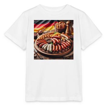German sausages - Stanley/Stella MINI CREATOR Kids’ T-Shirt - white - Front - Maike (125cm)
