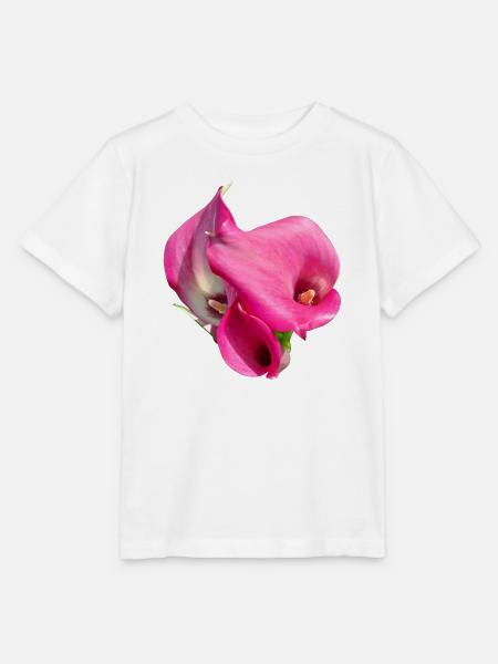 Pink Calla Blütentrio - Stanley/Stella Kinder T-Shirt MINI CREATOR - Weiß