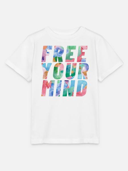 Free your mind - Stanley/Stella Kinder T-Shirt MINI CREATOR  - Weiß