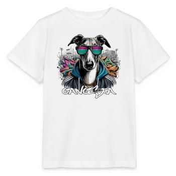 Windhund Gangsta Hund Graffiti Geschenk - Stanley/Stella Kinder T-Shirt MINI CREATOR  - Weiß - Vorne - Maike (125cm)