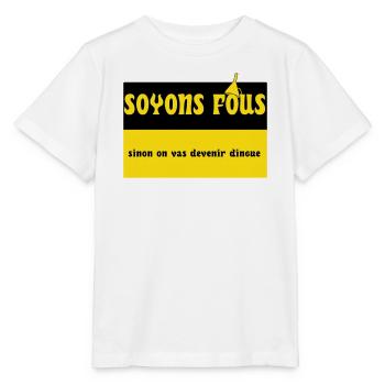 Soyons fous - T-shirt bio MINI CREATOR Stanley/Stella Enfant - blanc - Devant - Maike (125cm)