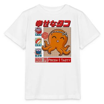 Happy Squid - Fresh & tasty - Stanley/Stella MINI CREATOR Kids’ T-Shirt - white - Front - Maike (125cm)
