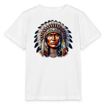 Amérindien Peau rouge d’Amérique - T-shirt bio MINI CREATOR Stanley/Stella Enfant - blanc - Devant - Maike (125cm)